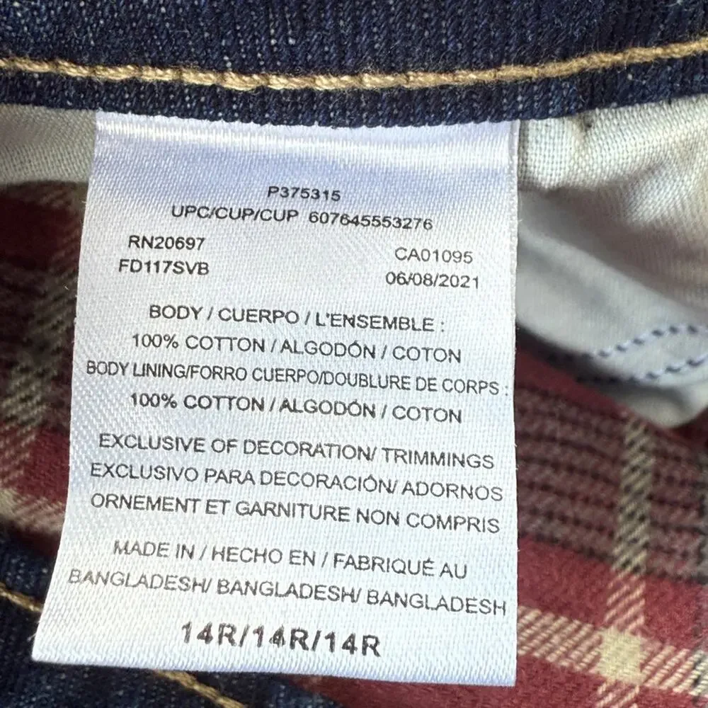 Dickies flannel lined women's jeans Size 14